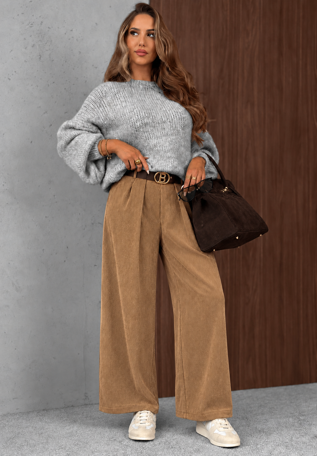 HLAČE DORIAN camel