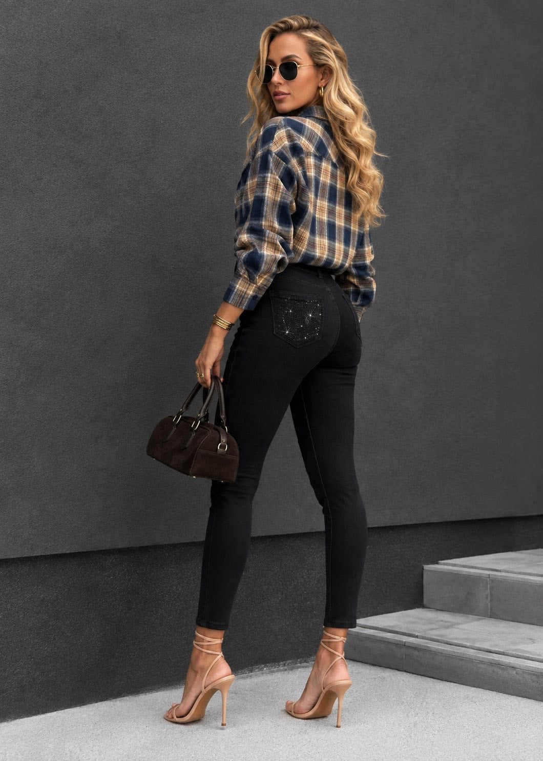 HLAČE ILKY skinny high waist