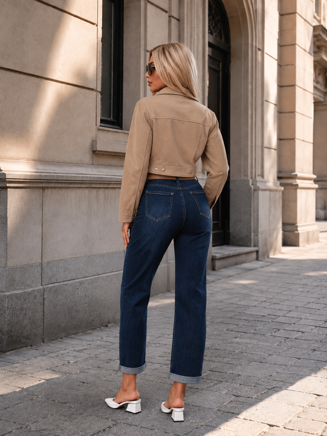 HLAČE GABY mom fit