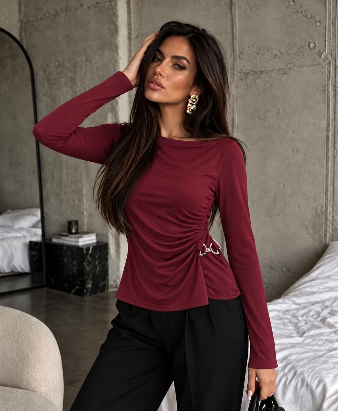 MAJICA NINA bordo