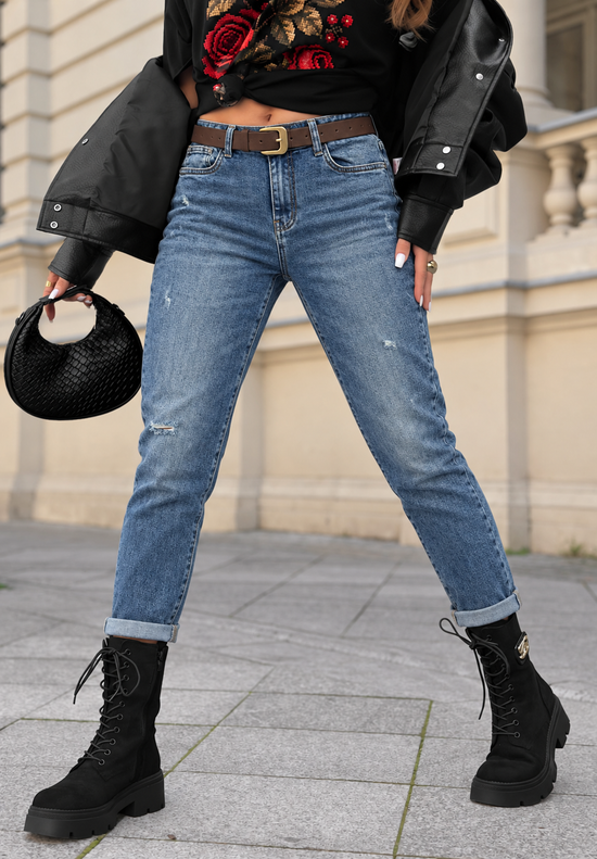 HLAČE ROMINA mom fit